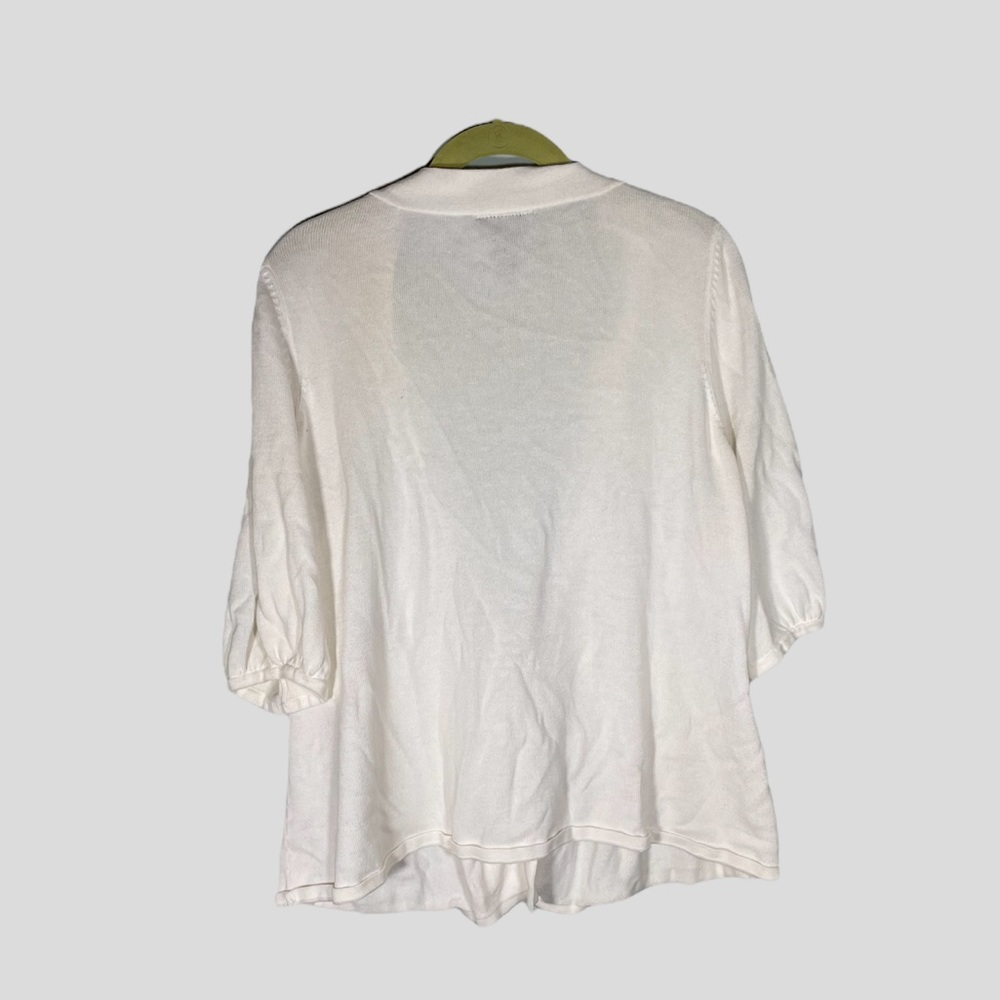 Lane Bryant White Short Sleeve Sweater - Picture 4 of 5